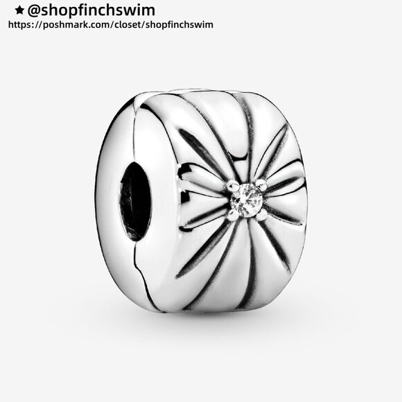 Pandora Sparkling Sunburst Clip Charm - Picture 1 of 4